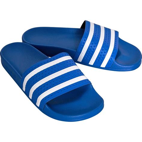 adidas blauw wit slippers|adidas water slippers.